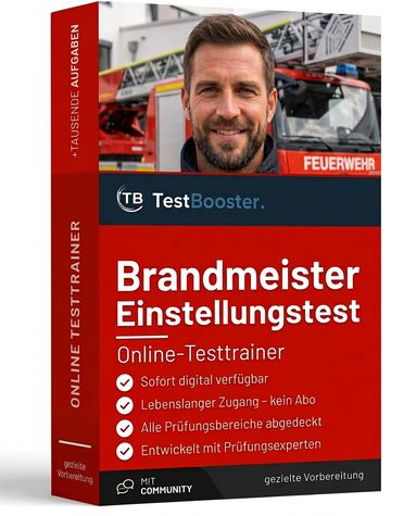 Brandmeister Einstellungstest – Testtrainer von TestBooster