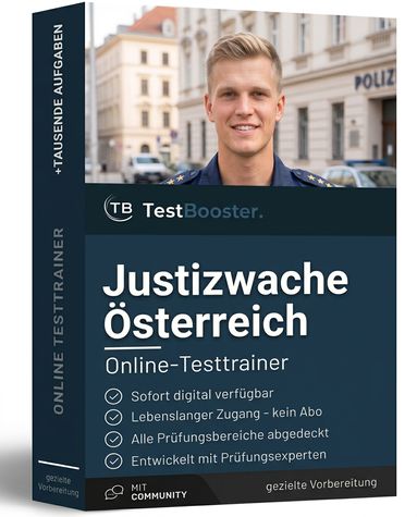 Justizwache Österreich Einstellungstest – Testtrainer von TestBooster