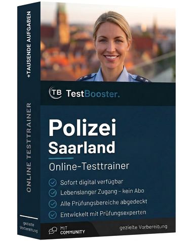 Polizei Saarland Einstellungstest – Testtrainer von TestBooster