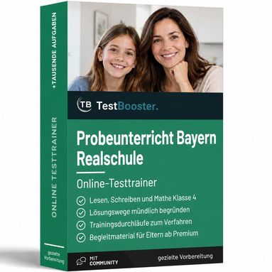 Probeunterricht in Bayern – Training für die Realschule – Testtrainer von TestBooster