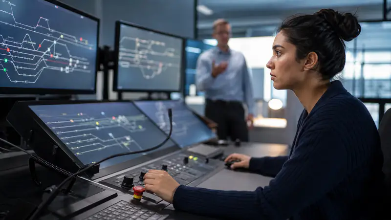 Fahrdienstleiter und Zugverkehrssteuerer: Auswahlverfahren und Eignungstest – redaktionelles Titelbild ohne Schrift und Hoheitszeichen