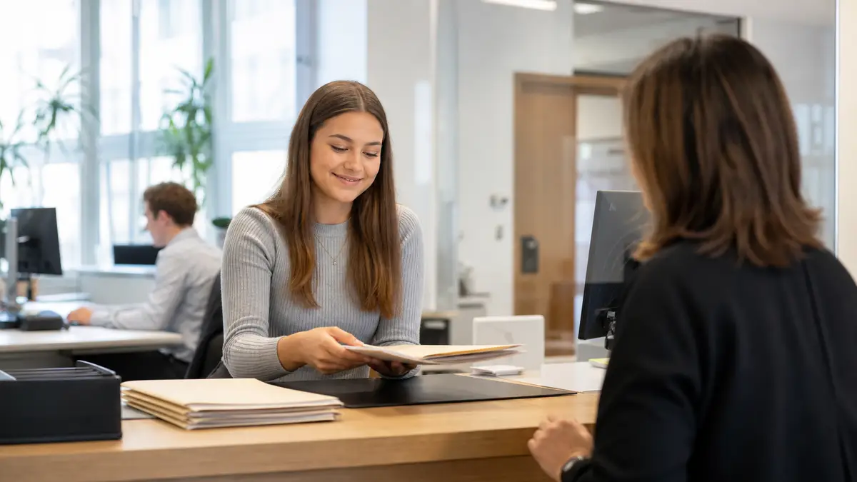 Justizfachangestellte: Einstellungstest, Bewerbung und Ausbildung – redaktionelles Titelbild ohne Schrift und Hoheitszeichen