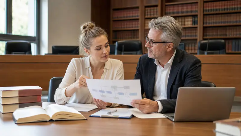 Rechtspfleger-Auswahlverfahren: duales Studium und Beamtentest – redaktionelles Titelbild ohne Schrift und Hoheitszeichen