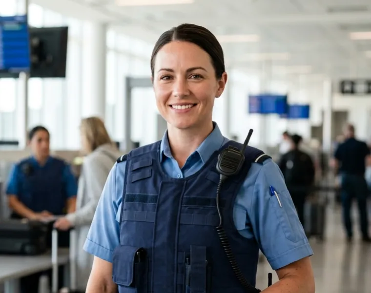 Zoll — Zollbeamtin in Dienstkleidung